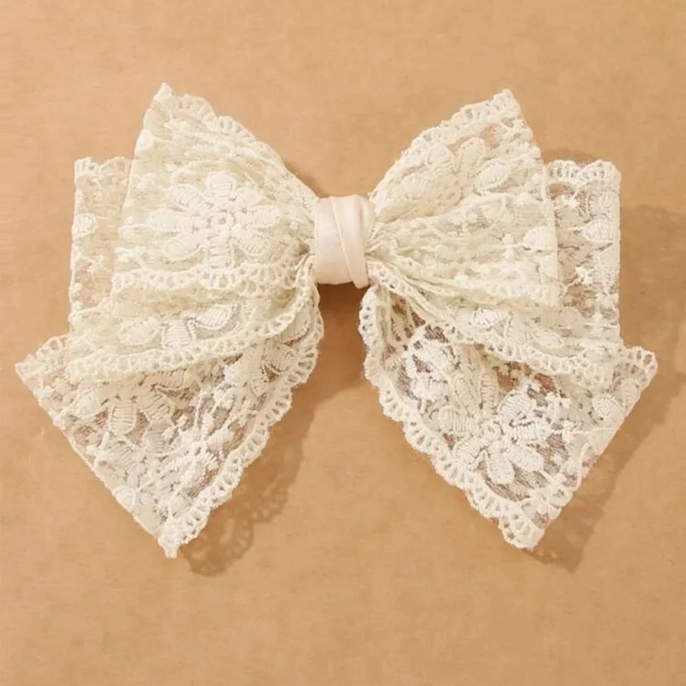 1pc Bow Decor Alligator Hair Clip Boho Valentine's Day